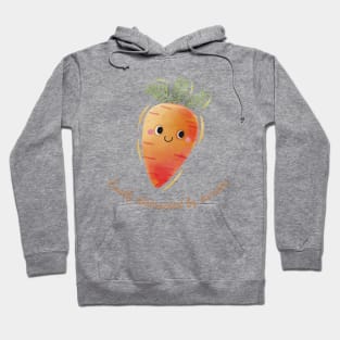 Easily Distracted By Carrots Cute Watercolor Carrot Hoodie